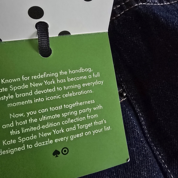 NEW KATE SPADE x Target Jeans Women’s Size 14 High Rise Straight Leg Wide Cuff - Picture 9 of 13